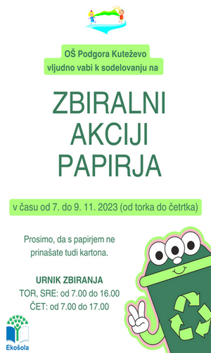 Zbiralna akcija starega papirja